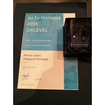 Minőségi díjat nyert Monor megújult honlapja Minőségi díjat nyert Monor megújult honlapja