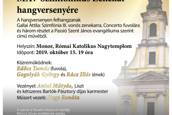 Gallai Attila szerzői estje - a MÁV Szimfonikus Zenekar hangversenye