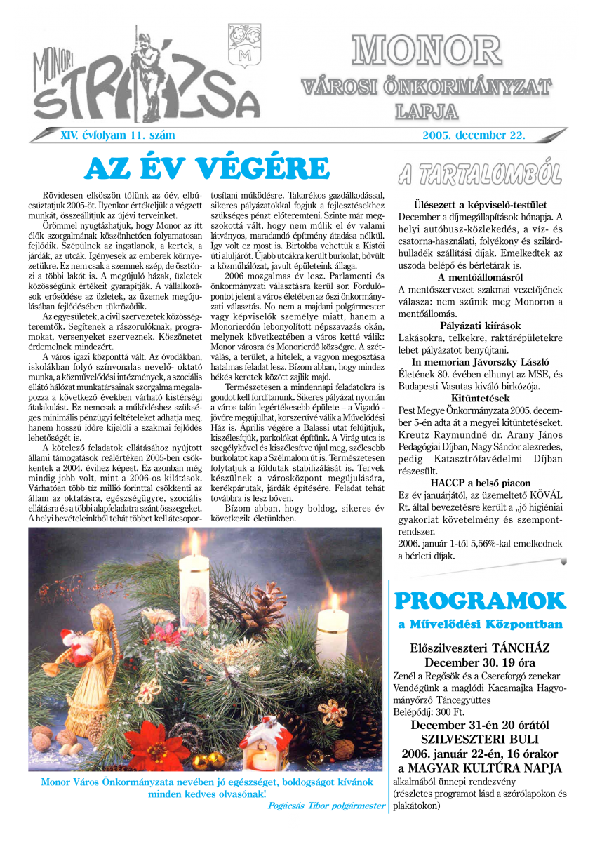 Strázsa újság, 2005 12. szám