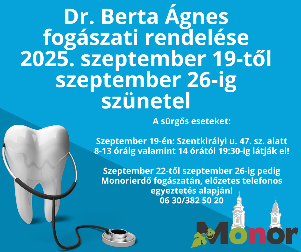 Dr. Berta Ágnes szabadsága