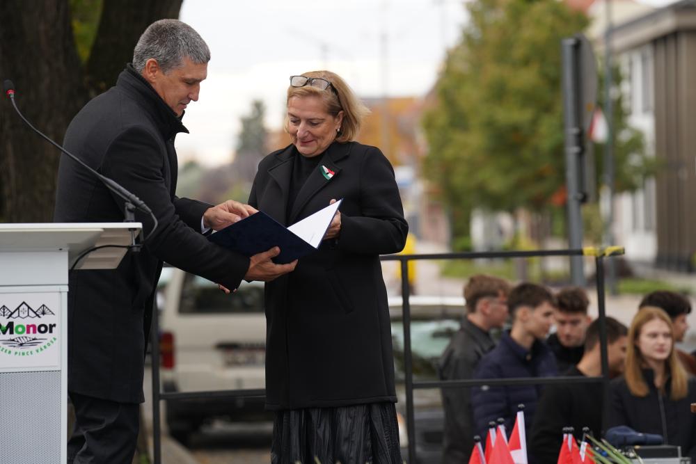 Szívvel-lélekkel az iskolákért-elismerés dr. Hrutkáné Molnár Monikának