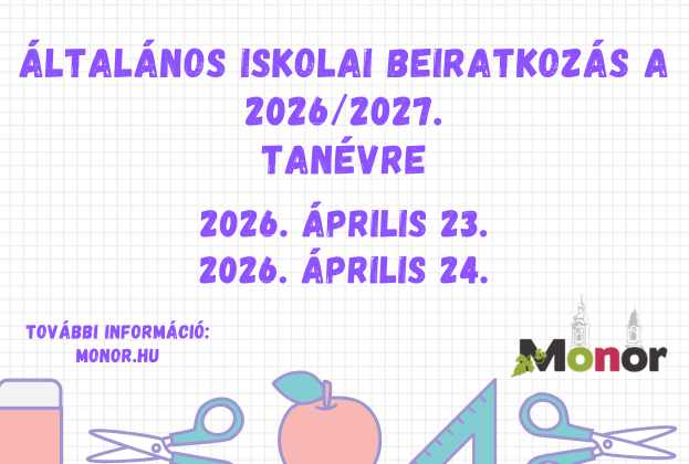 Általános iskolai beiratkozás a 2026/2027. tanévre