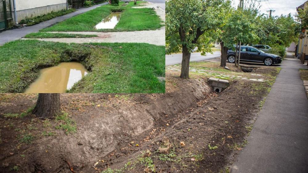 Vízelvezető árkok karbantartása