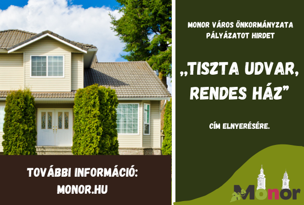 "Tiszta udvar rendes ház" pályázati lehetőség