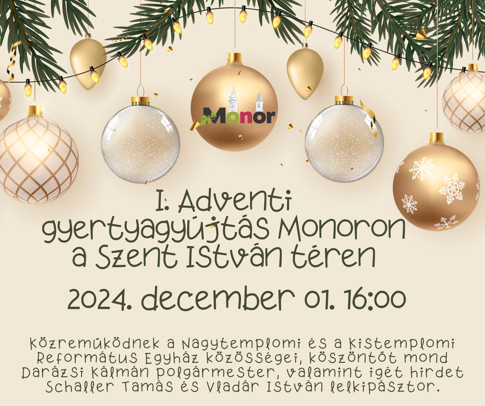 I. adventi gyertyagyújtás