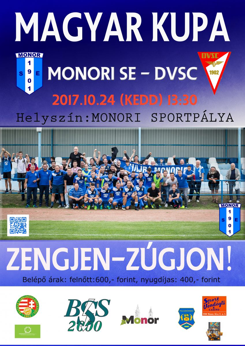 Monori SE - DVSC Magyar kupa labdarúgó mérkőzés