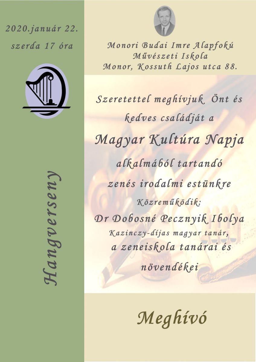 Hangverseny a Magyar Kultúra Napja alkalmából