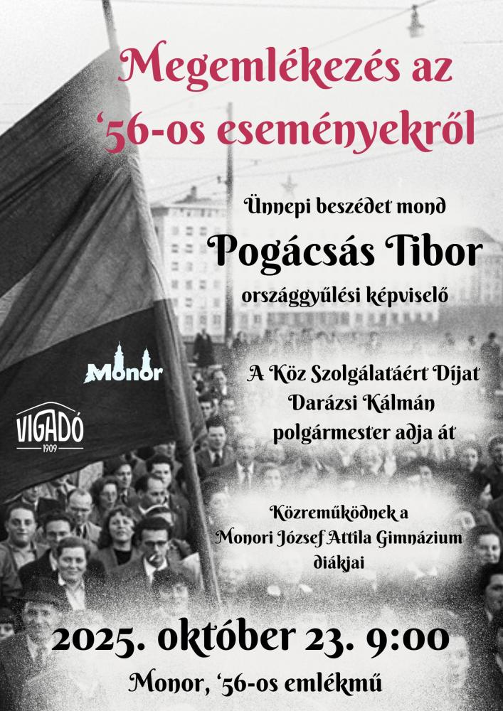Ünnepi megemlékezés az '56-os forradalom és szabadságharc eseményeiről